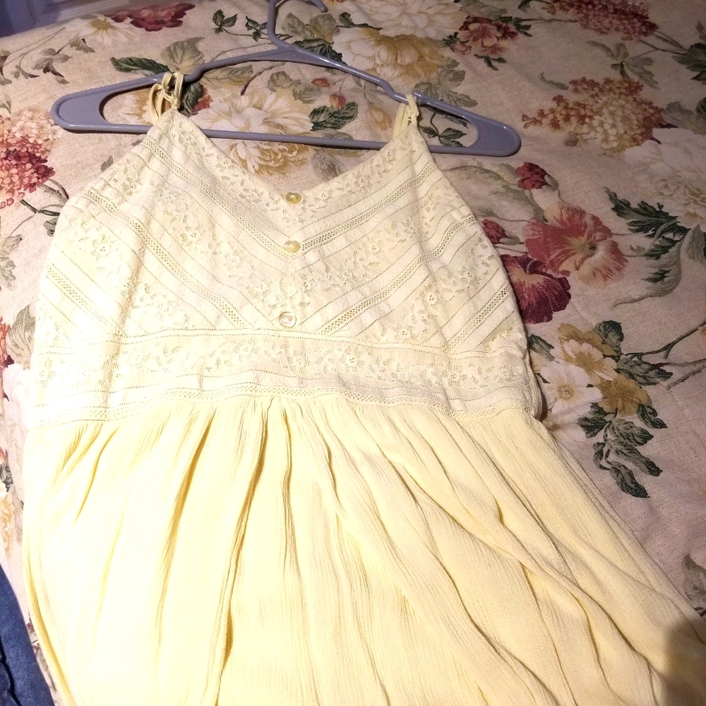 YELLOW SUMMER ROMPER DRESS